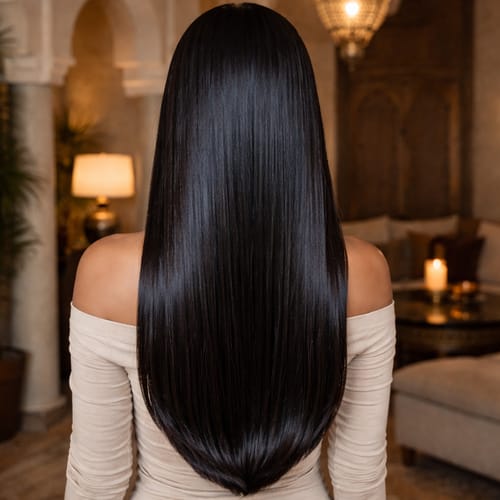 Lissage brésilien à la kératine : des cheveux brillants, souples et sans frisottis pendant des mois, sans abimer vos cheveux. Soins brésilien à la kératine : des cheveux brillants, souples et sans frisottis pendant des mois ! Détend de la fibre capillaire, renforce la chevelure sans l'abîmer.