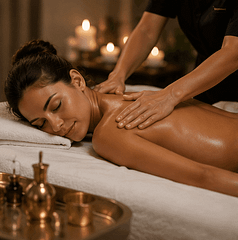 Ambiance massage californien relaxant dans un riad à la Médina de Marrakech