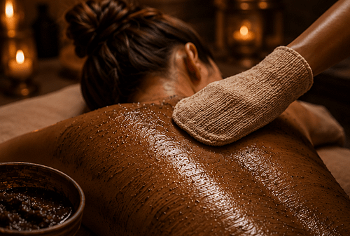 Hammam Marrakech — gommage corps au savon noir beldi à domicile