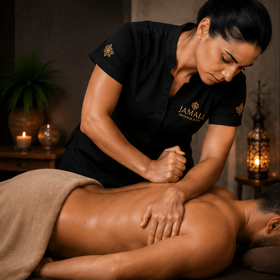 Deep Tissue Massage Marrakech · Target tension relief massage at Your Door - Jamali Spa