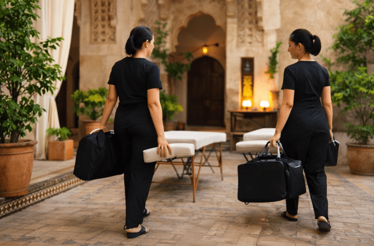 Massage à 4 mains à domicile Marrakech · Jamali Spa