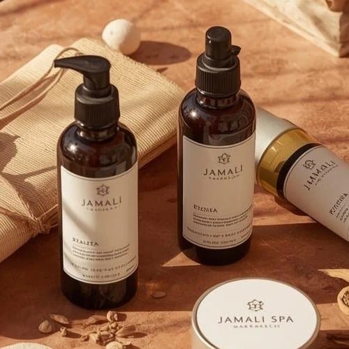 Huiles naturelles argan rose de Damas massage californien Marrakech