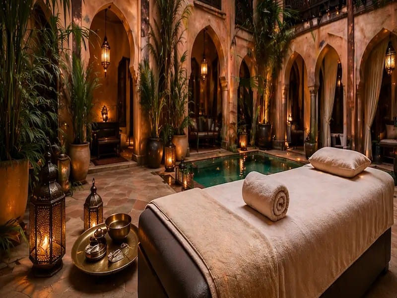 Massage à domicile à Guéliz Marrakech dans un riad ou appartement